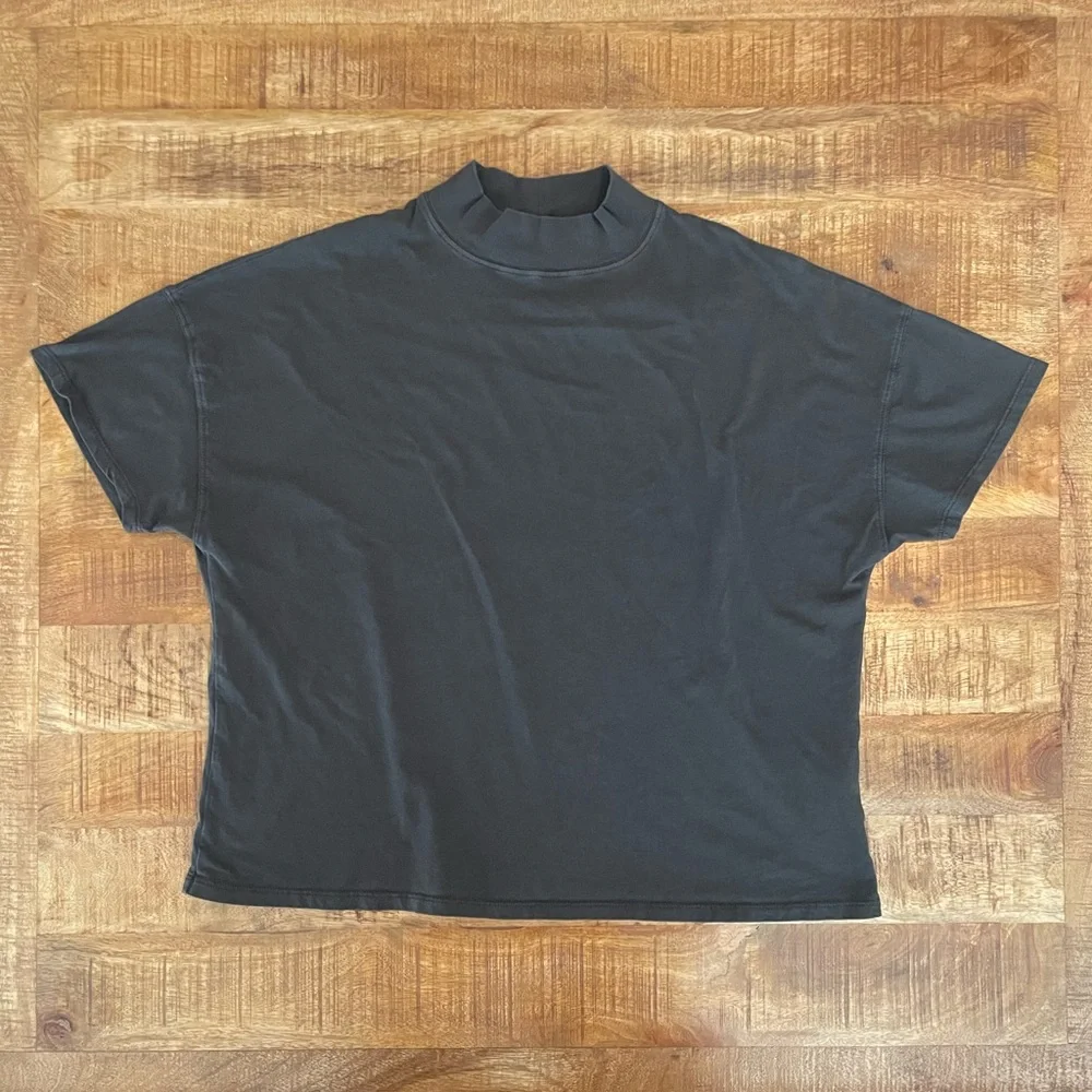 Free People Mock Neck Fearless Tee